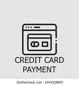 Outline credit card payment vector icon. Credit card payment illustration for web, mobile apps, design. Credit card payment vector symbol.