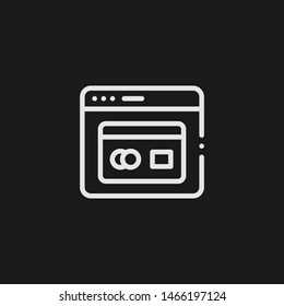 Outline credit card payment vector icon. Credit card payment illustration for web, mobile apps, design. Credit card payment vector symbol.