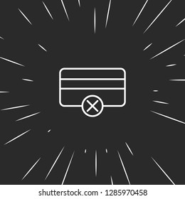 Outline credit card remove icon illustration isolated vector sign symbol