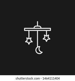 Outline crib toy vector icon. Crib toy illustration for web, mobile apps, design. Crib toy vector symbol.