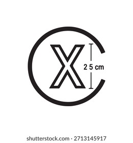 Outline cross or 'X' mark in circle for closing or deleting actions.
