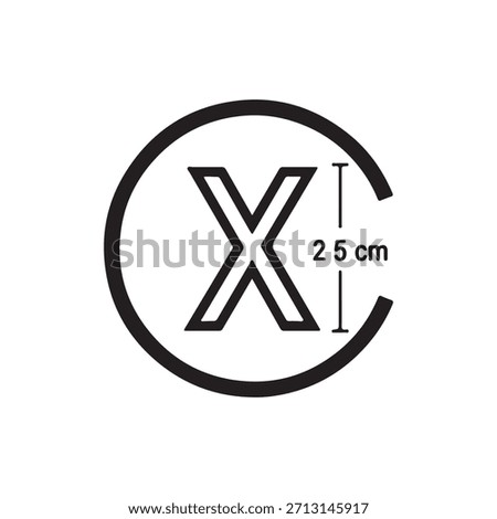 Outline cross or 'X' mark in circle for closing or deleting actions.
