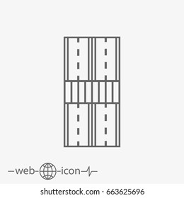 outline crosswalk vector icon