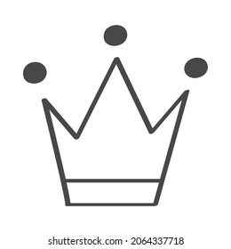 icono plano de diseño de la corona de esquema