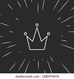 Outline crown icon illustration isolated vector sign symbol