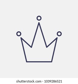 Outline crown icon illustration vector symbol