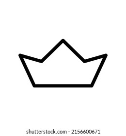 Outline Crown isolated on white background