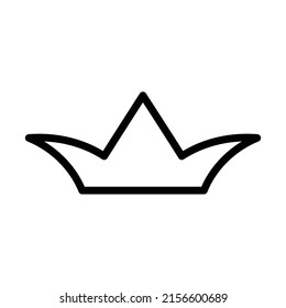 Outline Crown isolated on white background