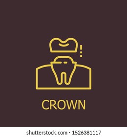 Outline crown vector icon. Crown illustration for web, mobile apps, design. Crown vector symbol.