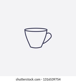 Outline cup icon illustration isolated vector sign symbol