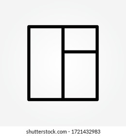 outline cupboard icon vector illustration