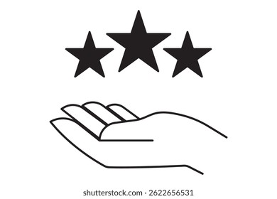 Outline customer satisfaction icons, user feedback icons set vector illustration eps 10