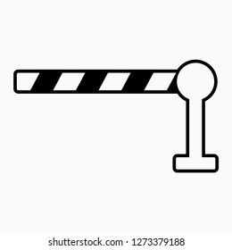Outline customs barrier pixel perfect vector icon
