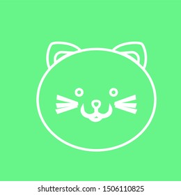 Outline of cute cat, can be used for a project.