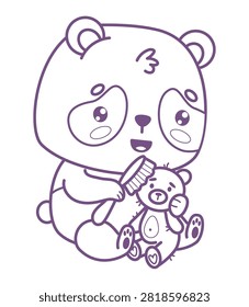 Outline Cute Smiling Kawaii