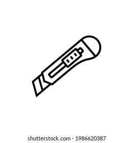 Outline cutter flat icon design vector