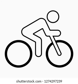 Outline cycling pixel perfect vector icon