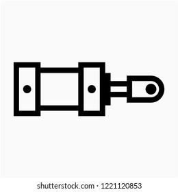 Outline cylinder pixel perfect vector icon