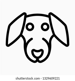Outline Dachshund vector icon