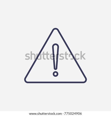 Outline danger sign icon illustration vector symbol