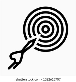 Outline dart vector icon