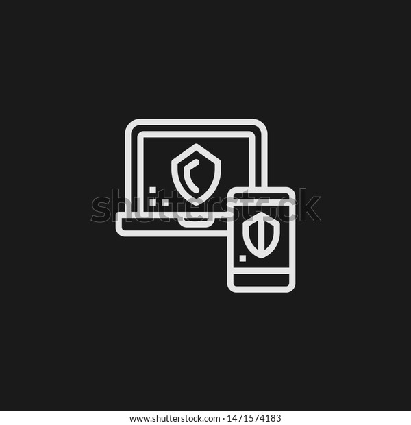 Outline data protection vector icon. Data\
protection illustration for web, mobile apps, design. Data\
protection vector\
symbol.