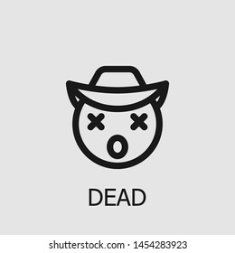 Outline dead vector icon. Dead illustration for web, mobile apps, design. Dead vector symbol.