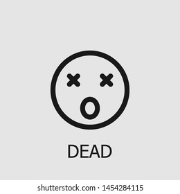 Outline dead vector icon. Dead illustration for web, mobile apps, design. Dead vector symbol.