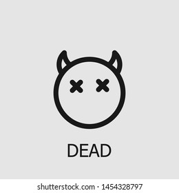 Outline dead vector icon. Dead illustration for web, mobile apps, design. Dead vector symbol.