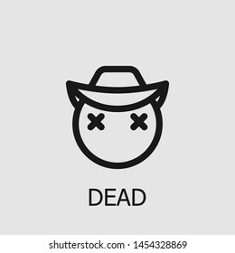 Outline dead vector icon. Dead illustration for web, mobile apps, design. Dead vector symbol.