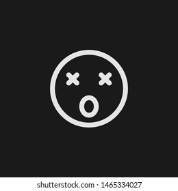 Outline dead vector icon. Dead illustration for web, mobile apps, design. Dead vector symbol.