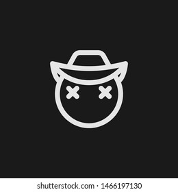 Outline dead vector icon. Dead illustration for web, mobile apps, design. Dead vector symbol.