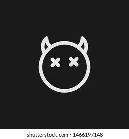Outline dead vector icon. Dead illustration for web, mobile apps, design. Dead vector symbol.