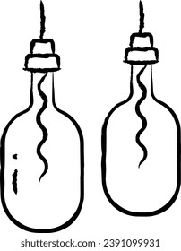 Outline Decor Lights hand drawn vector illustration