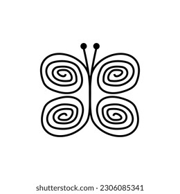 diseño del logotipo del vector de la mariposa de decoración de esquema