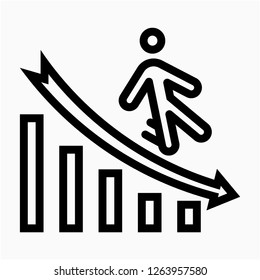 Outline decrease pixel perfect vector icon