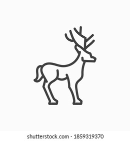 Outline deer icon. Deer vector illustration. Symbol for web and mobile