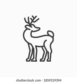 Icono de contorno de ciervo. Ilustración vectorial de ciervos. Símbolo de web y móvil