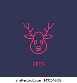 Outline deer icon.deer vector illustration. Symbol for web and mobile