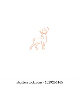 outline deer line