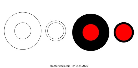 Umriss-Delboeuf-Illustrationssymbol