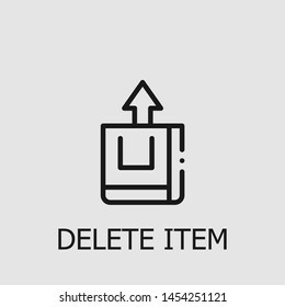 Outline delete item vector icon. Delete item illustration for web, mobile apps, design. Delete item vector symbol.