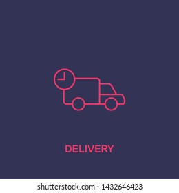 Outline delivery icon.delivery vector illustration. Symbol for web and mobile