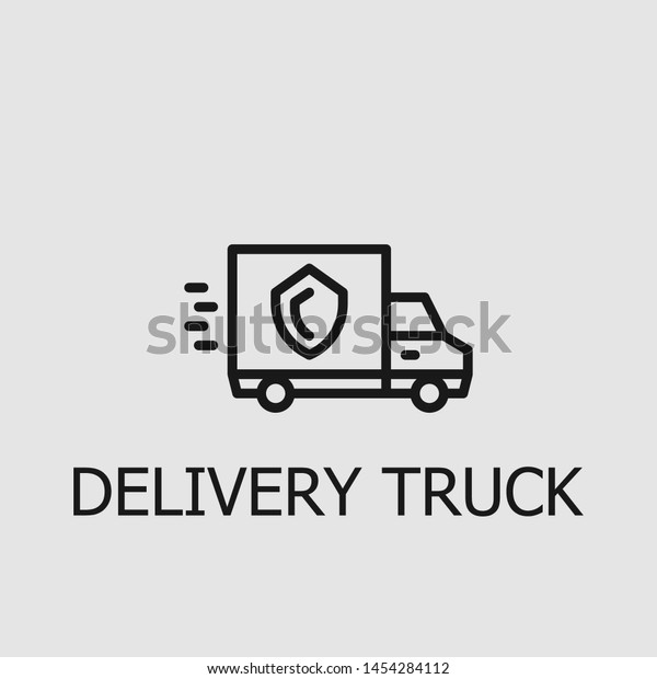 Outline delivery truck vector icon. Delivery\
truck illustration for web, mobile apps, design. Delivery truck\
vector symbol.