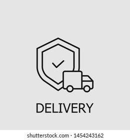 Outline delivery vector icon. Delivery illustration for web, mobile apps, design. Delivery vector symbol.