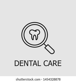Outline dental care vector icon. Dental care illustration for web, mobile apps, design. Dental care vector symbol.
