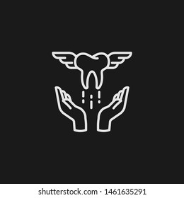 Outline dental care vector icon. Dental care illustration for web, mobile apps, design. Dental care vector symbol.
