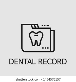 Outline dental record vector icon. Dental record illustration for web, mobile apps, design. Dental record vector symbol.
