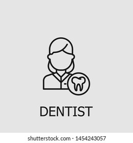 Outline dentist vector icon. Dentist illustration for web, mobile apps, design. Dentist vector symbol.