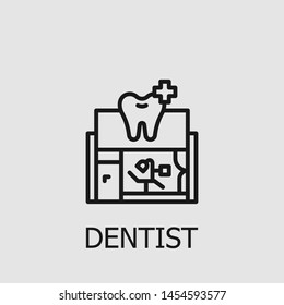 Outline dentist vector icon. Dentist illustration for web, mobile apps, design. Dentist vector symbol.